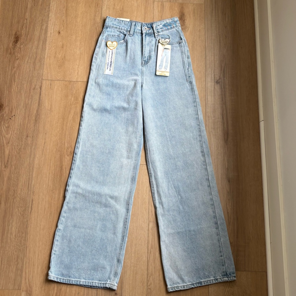 NWT Skinny Fries Super High Rise Wide Leg Jeans Size 3 - Picture 4 of 12